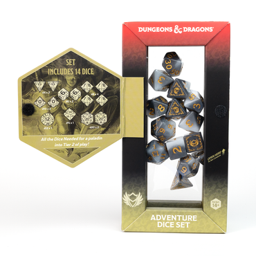 Dungeons & Dragons Adventure Dice - Paladin: White / Grey | Sirius Dice