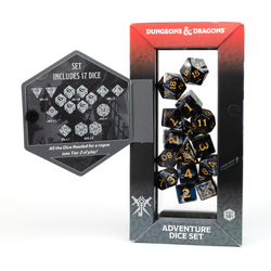 Dungeons & Dragons Adventure Dice - Rogue: Black | Sirius Dice