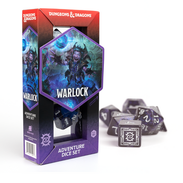 Dungeons & Dragons Adventure Dice - Warlock: Purple | Sirius Dice