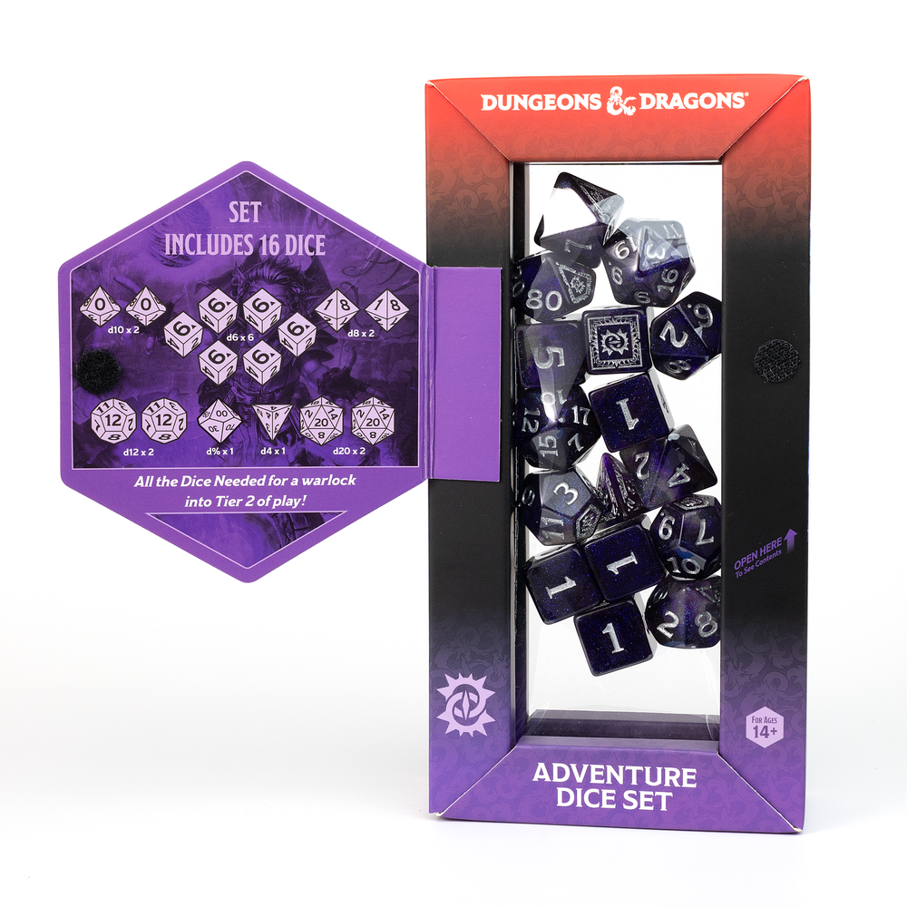 Dungeons & Dragons Adventure Dice - Warlock: Purple | Sirius Dice