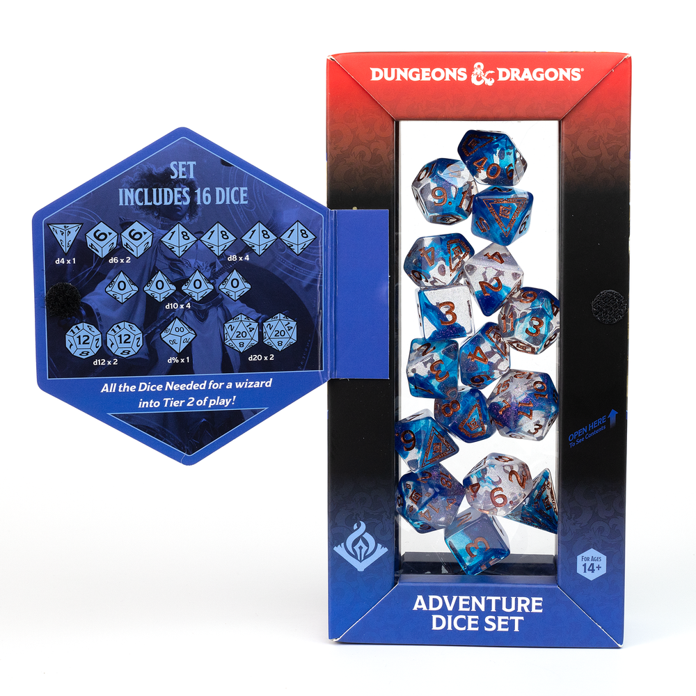 Dungeons & Dragons Adventure Dice - Wizard: Blue | Sirius Dice