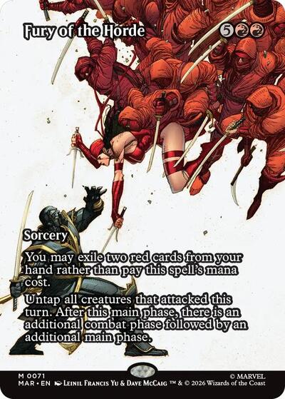 Fury of the Horde (Borderless) (Marvel Eternal-Legal) Near Mint Foil