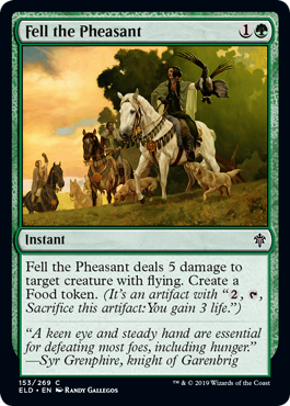 Fell the Pheasant (Throne of Eldraine) Near Mint Foil