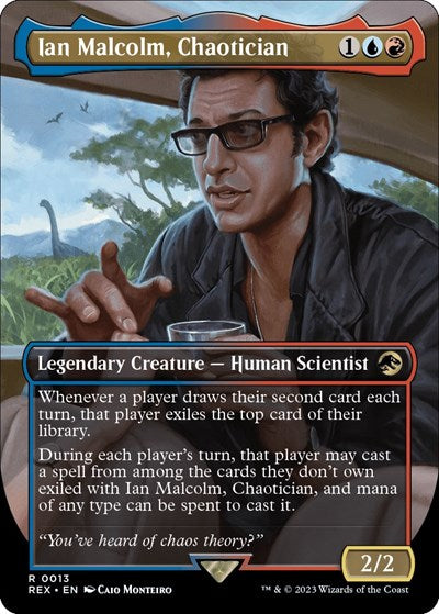 Ian Malcolm, Chaotician (Borderless) (Universes Beyond: Jurassic World Collection) Near Mint Foil