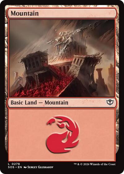 Mountain (0278) (Secrets of Strixhaven) Near Mint Foil