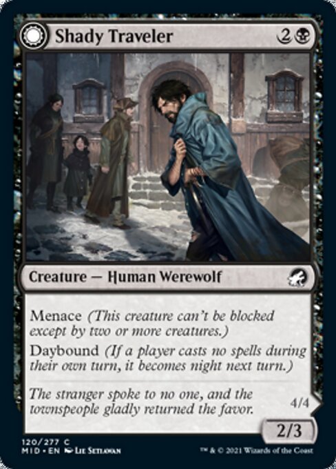 Shady Traveler / Stalking Predator (Innistrad: Midnight Hunt) Near Mint