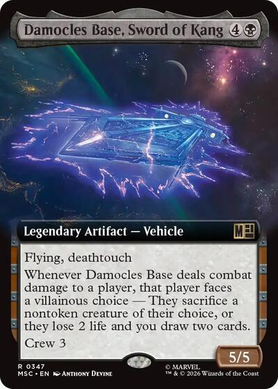 Damocles Base, Sword of Kang (Extended Art) (Commander: Marvel Super Heroes) Near Mint