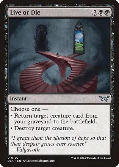 Live or Die (Duskmourn: House of Horror) Near Mint Foil