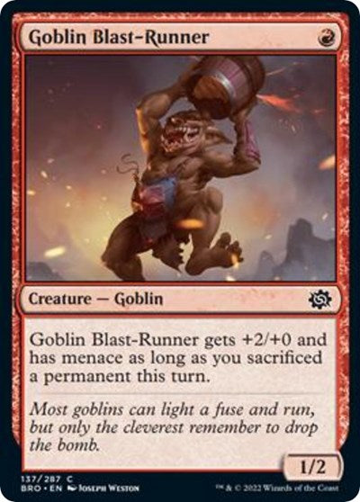 Goblin Blast-Runner (The Brothers' War) Light Play Foil