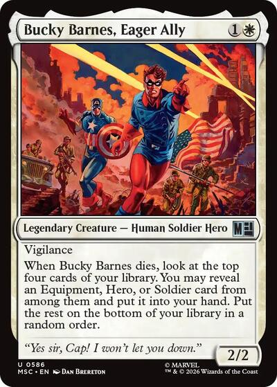 Bucky Barnes, Eager Ally (Commander: Marvel Super Heroes) Near Mint Foil