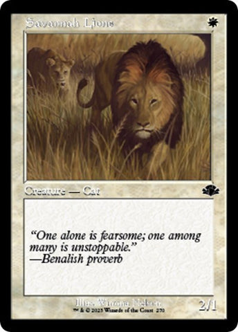 Savannah Lions (Retro Frame) (Dominaria Remastered) Near Mint