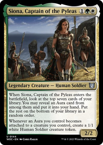 Siona, Captain of the Pyleas (Commander: Wilds of Eldraine) Near Mint