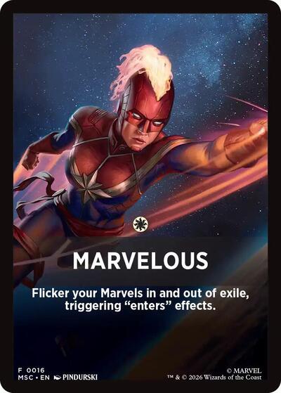 Marvelous Theme Card (Commander: Marvel Super Heroes) Near Mint