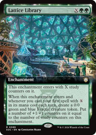 Lattice Library (Extended Art) (Commander: Secrets of Strixhaven) Near Mint