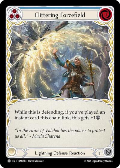 Flittering Forcefield (Blue) (Omens of the Third Age) Near Mint Foil