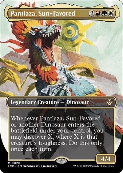 Pantlaza, Sun-Favored (Borderless) (Commander: The Lost Caverns of Ixalan) Near Mint Foil