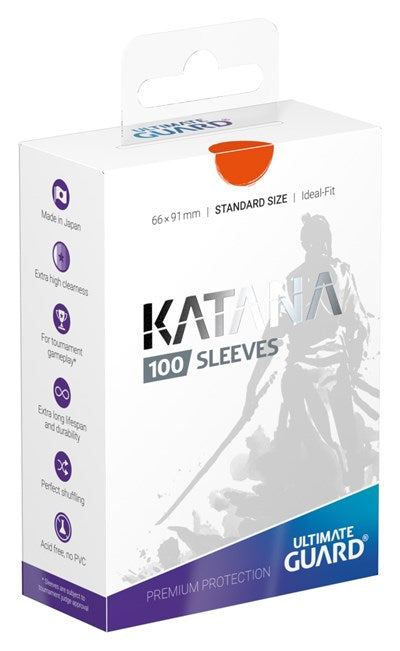 Katana 2018 Standard Size Sleeves Orange (100-Pack) (Ultimate Guard) New