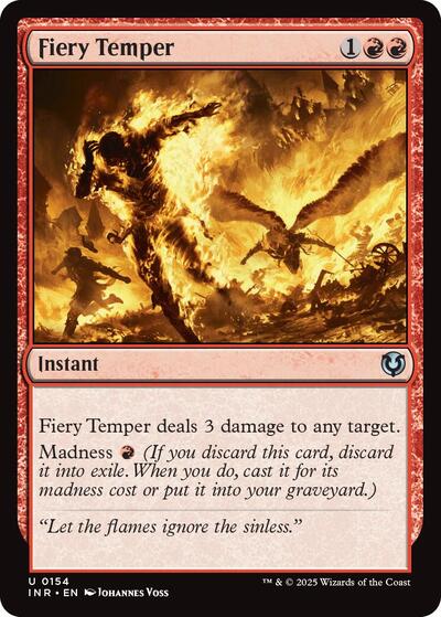 Fiery Temper (Innistrad Remastered) Near Mint Foil