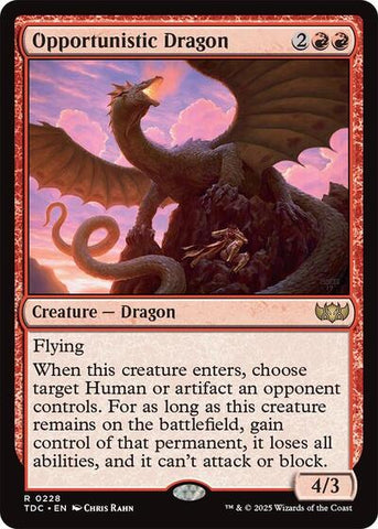 Opportunistic Dragon (Commander: Tarkir: Dragonstorm) Near Mint