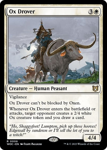 Ox Drover (Commander: Wilds of Eldraine) Near Mint