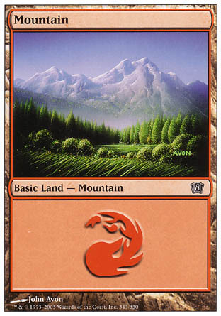 Mountain (343) (8th Edition) Near Mint