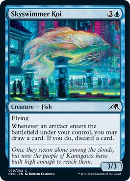 Skyswimmer Koi (Kamigawa: Neon Dynasty) Near Mint Foil