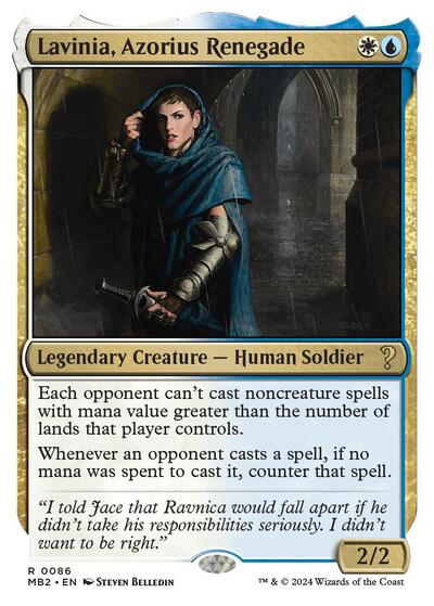 Lavinia, Azorius Renegade (White Border) (Mystery Booster 2) Near Mint