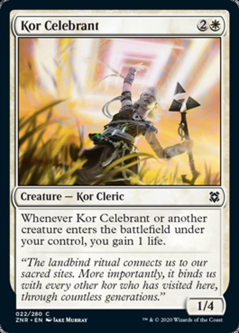 Kor Celebrant (Zendikar Rising) Near Mint Foil