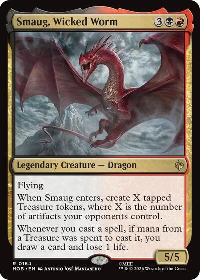 Smaug, Wicked Worm (The Hobbit) Near Mint Foil