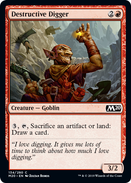 Destructive Digger (Magic 2020 Core Set) Near Mint Foil