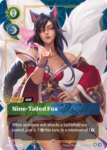 Ahri Nine-Tailed Fox (Origins) Near Mint Foil