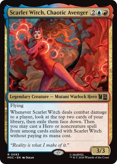 Scarlet Witch, Chaotic Avenger (Surge Foil) (Commander: Marvel Super Heroes) Near Mint Foil