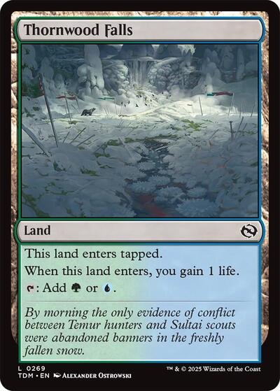Thornwood Falls (Tarkir: Dragonstorm) Light Play Foil
