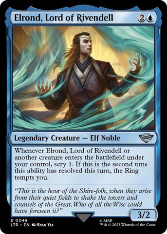 Elrond, Lord of Rivendell (Universes Beyond: The Lord of the Rings: Tales of Middle-earth) Light Play Foil