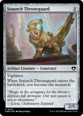 Staunch Throneguard (Commander Masters) Near Mint Foil