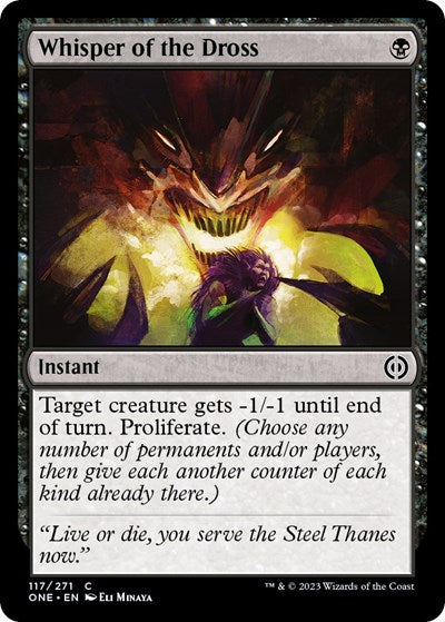 Whisper of the Dross (Phyrexia: All Will Be One) Light Play Foil