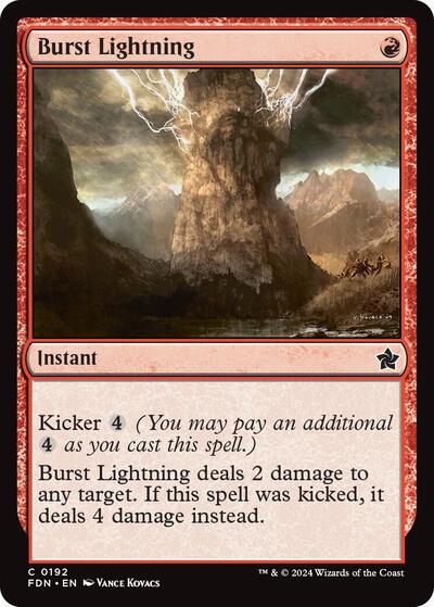 Burst Lightning (Foundations) Near Mint Foil