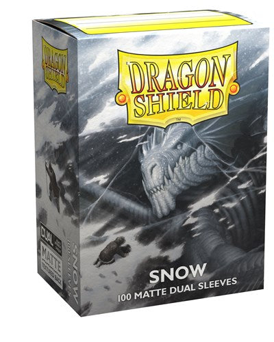 Dragon Shield Dual Matte Standard Sleeves Snow (100-Pack) (Dragon Shield) New