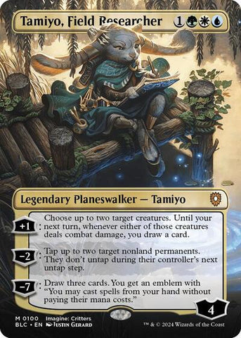 Tamiyo, Field Researcher (Borderless) (Commander: Bloomburrow) Near Mint Foil