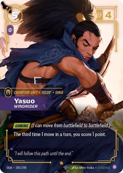 Yasuo Windrider (Origins) Near Mint Foil