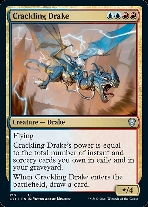 Crackling Drake (Commander 2021 Strixhaven) Near Mint