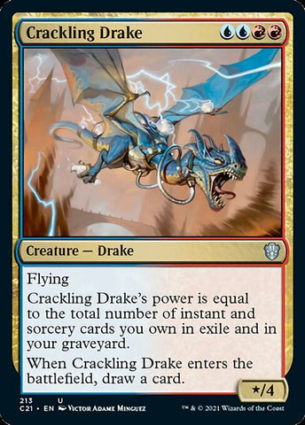 Crackling Drake (Commander 2021 Strixhaven) Near Mint