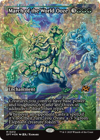 March of the World Ooze (Showcase) (Fracture Foil) (Aetherdrift) Near Mint Foil