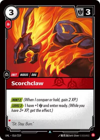 Scorchclaw (Unleashed) Near Mint Foil