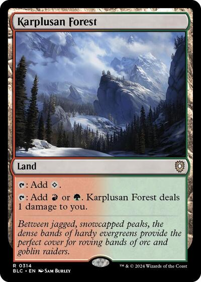 Karplusan Forest (Commander: Bloomburrow) Near Mint