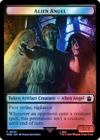 Alien Angel / Mutant Double-Sided Token (Surge Foil) (Universes Beyond: Doctor Who) Near Mint Foil
