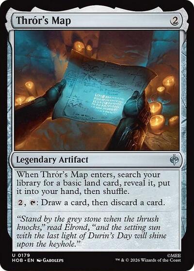 Thror's Map (The Hobbit) Near Mint Foil