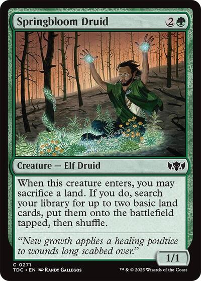 Springbloom Druid (Commander: Tarkir: Dragonstorm) Near Mint