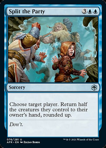 Split the Party (Adventures in the Forgotten Realms) Near Mint