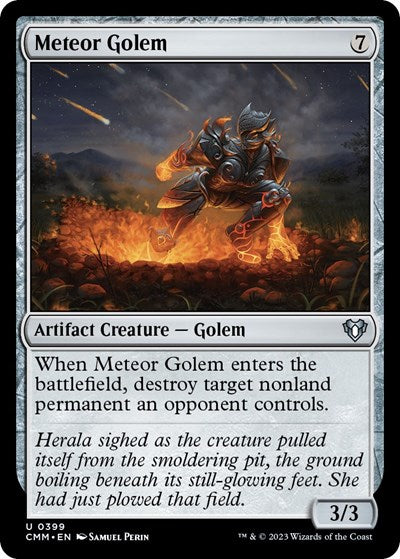 Meteor Golem (Commander Masters) Near Mint Foil